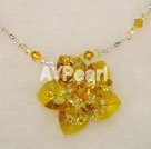 Wholesale Austrian Jewelry-crystal Flower necklace