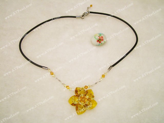 κρύσταλλο κολιέ Flower
