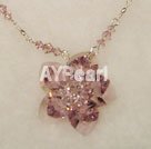 Wholesale Austrian Jewelry-crystal Flower necklace