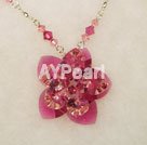 Wholesale Austrian Jewelry-crystal flower necklace