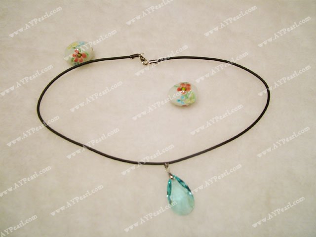 crystal waterdrop pendant necklace