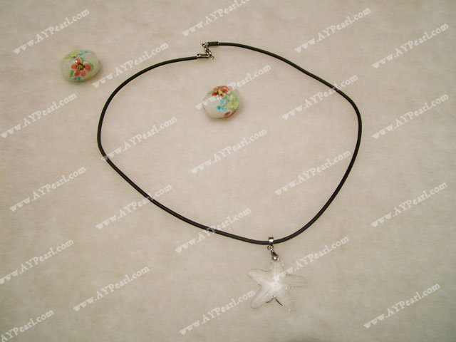 crystal starfish necklace Kristall Seestern Halskette