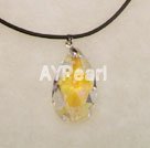 crystal waterdrop pendant necklace