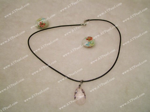 kristall waterdrop hängande halsband