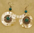 Wholesale shell turquoise earring