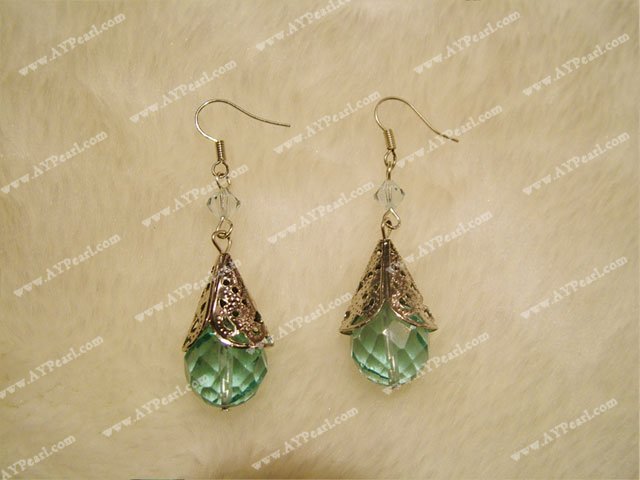 swiss blue crystal earring