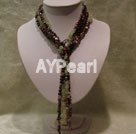 Wholesale Gemstone Necklace-garnet pearl necklace