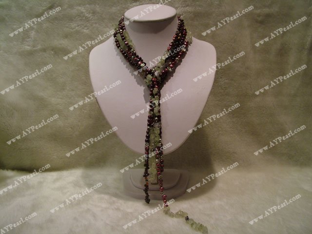 granat perla colier