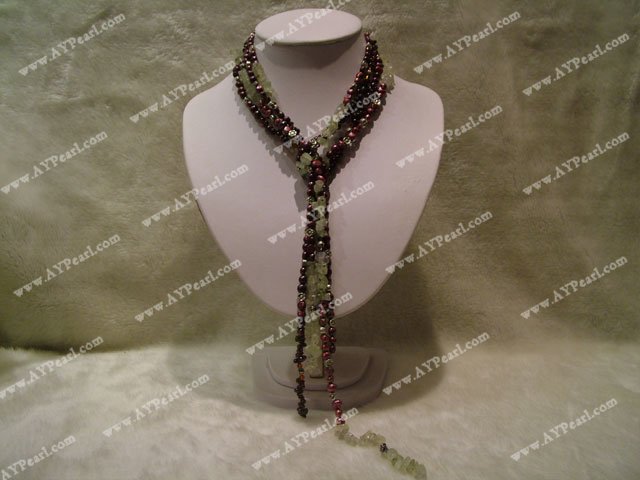 garnet pearl necklace