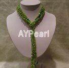 olivine pearl necklace