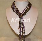 Wholesale Gemstone Necklace-amethyst tiger eye stone pearl necklace