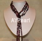 pearl garnet necklace