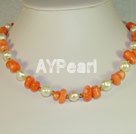 Wholesale coral pearl necklace