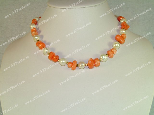 coral pearl necklace