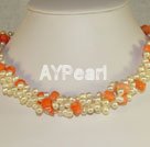 Wholesale pearl coral necklace