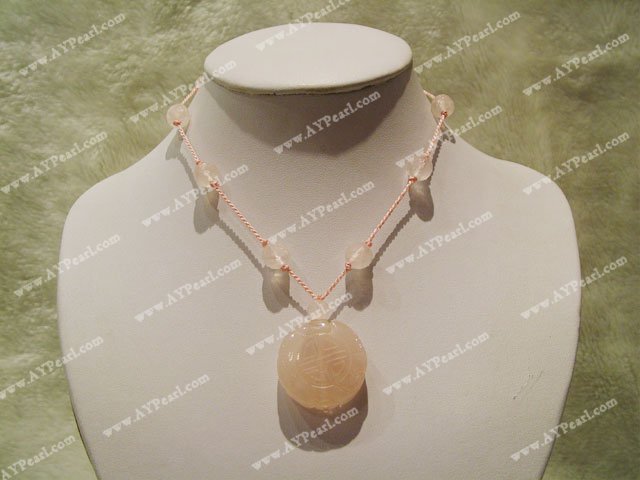 rose quartz necklace