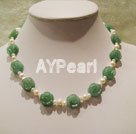 Wholesale aventurine pearl necklace