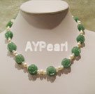 Aventurine μαργαριτάρι κολιέ