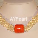 Wholesale pearl coral necklace