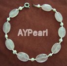 -rose quartz pearl necklace