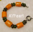 Turquoise coral bracelet