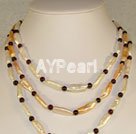pearl garnet necklace