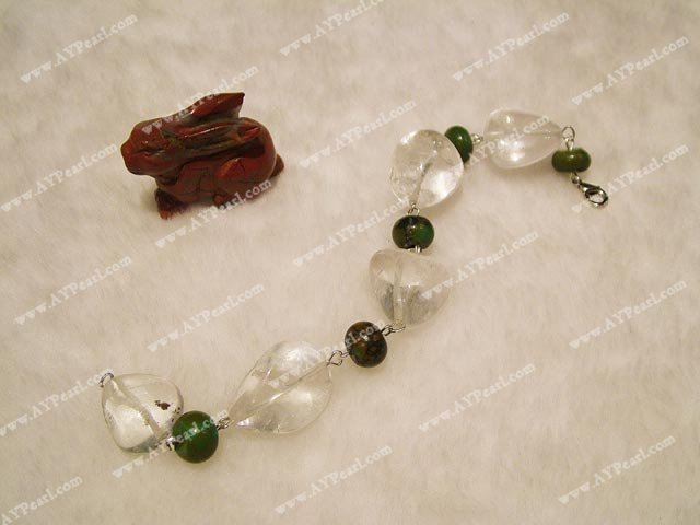 Wholesale Crystal Jewelry-white crystal Turquoise bracelet
