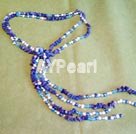 Sodalite pearl long necklace