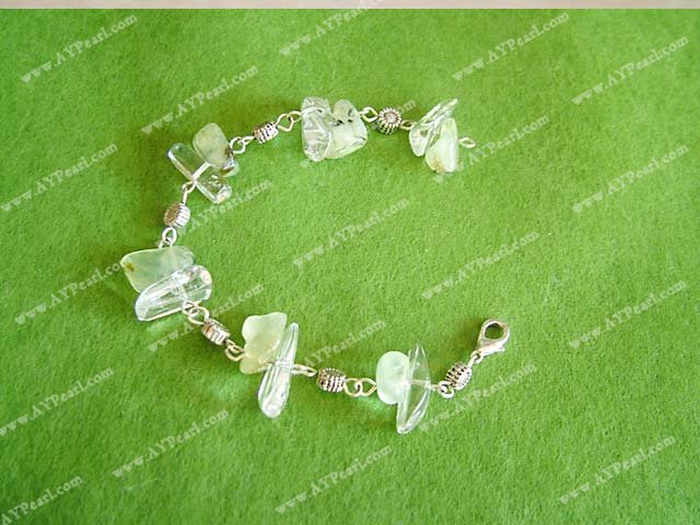 Green quartz rutile bracelet de cristal