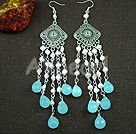 Wholesale pearlblue carnelian earring