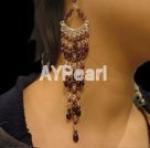 Wholesale Gemstone Jewelry-garnet earring