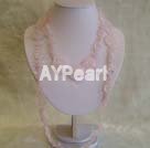 Wholesale Gemstone Jewelry-Rose quartz necklace