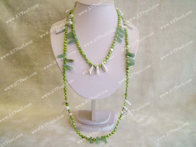 perla Aventurin howlite colier