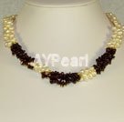 Wholesale garnet pearl necklace