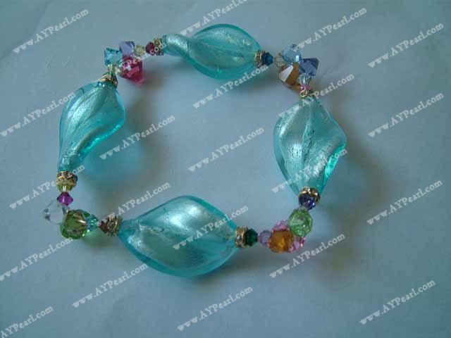 crystal coloured glaze bracelet krystall farget glasur armbånd