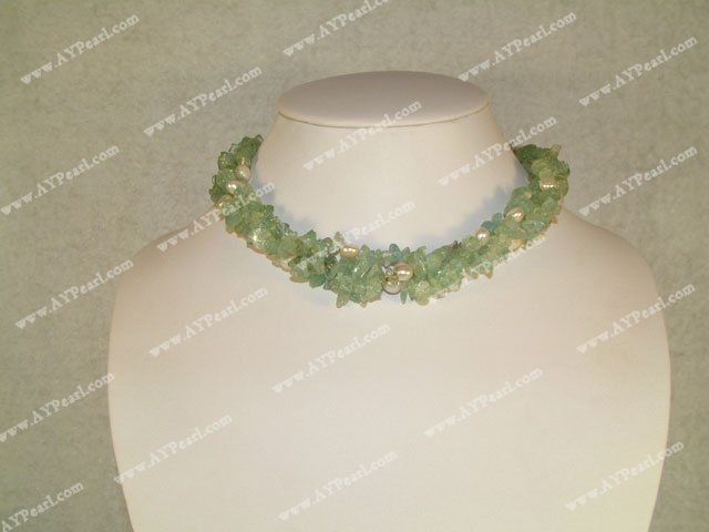 Aquamarine puces collier