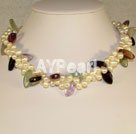 Rainbow fluorite collier de perles