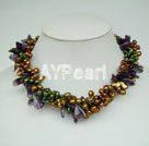 Wholesale pearl amethyst necklace