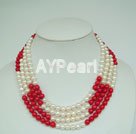 Wholesale coral pearl necklace