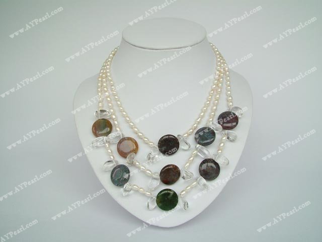 pearl agate necklace