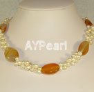 pearl and agate necklace