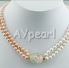 pearl colored glaze necklace