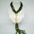 pearl yellow jade necklace