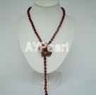 collier agate rouge