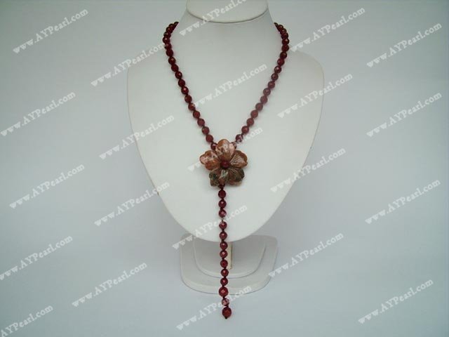 red agate necklace