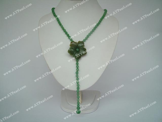 Indian Agate Flower Necklace