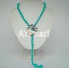 Indian agate blue turquoise necklace