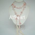 rose quartz necklace