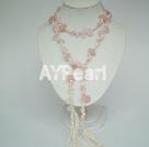 Wholesale Gemstone Jewelry-rose quartz necklace