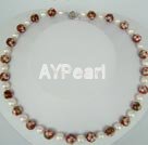 pearl cloisonne bead neckalce